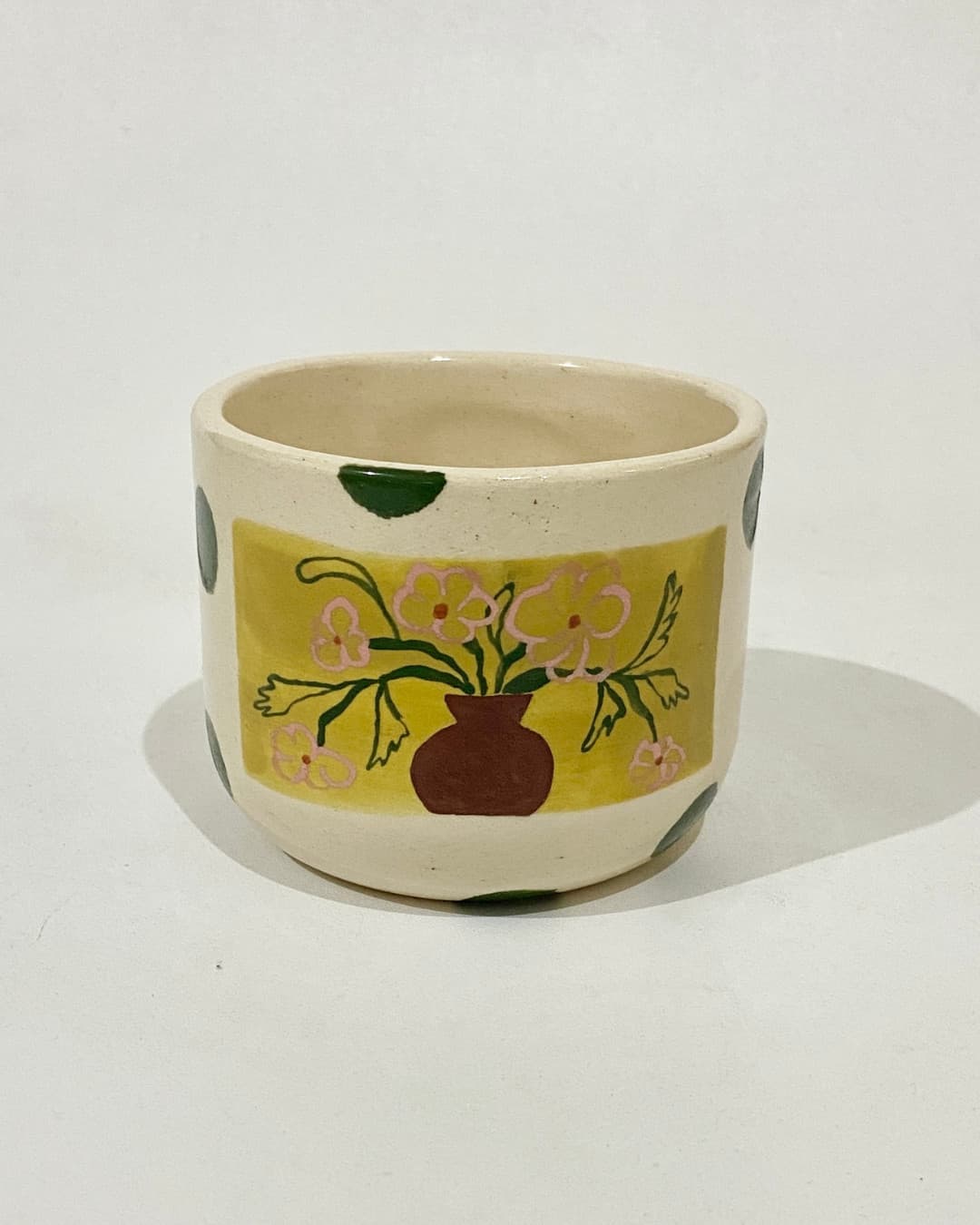 Petals Polka Green Cup