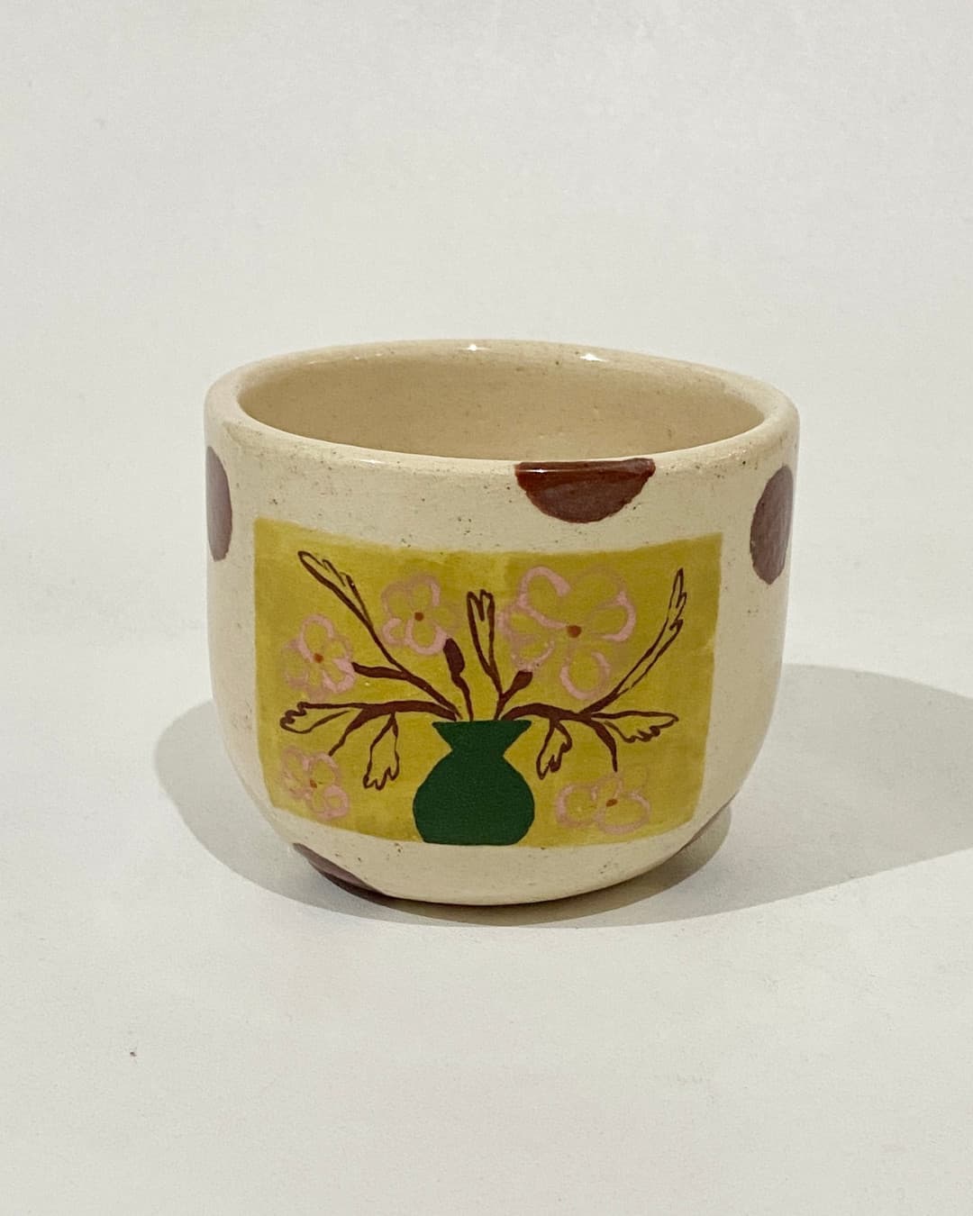 Petals Polka Brown Cup